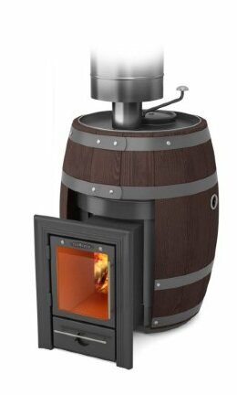 Дровяная банная печь-кондиционер TMF Скоропарка Баррель 2012 Inox Люмина палисандр